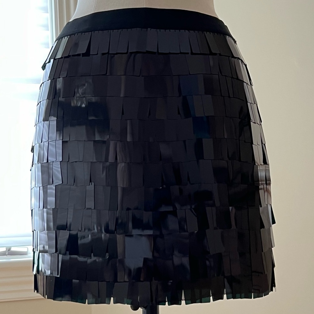 DKNY Black Rectangular Paillette Embellished Stretch Mini Skirt—NWT - Picture 6 of 14